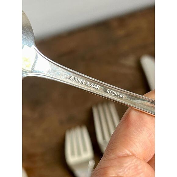 Vintage Kirk Worthington Severn Sterling Silver Flatware Place Setting, Set of 5 - Picture 2 of 9